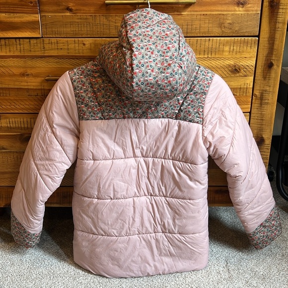 Patagonia Girls Kids' Pink Floral Hooded Jacket - Picture 4 of 5